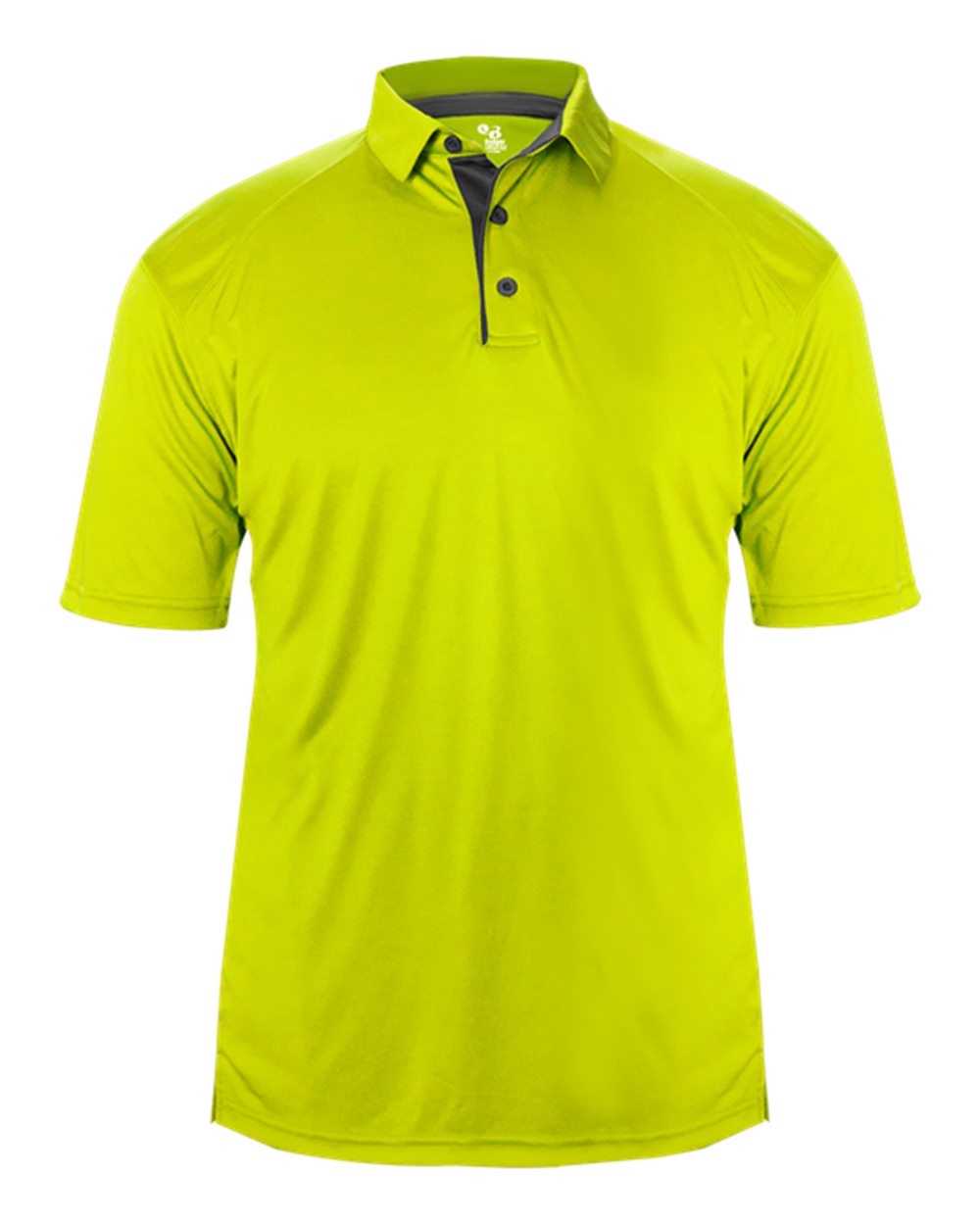 

Футболка поло мужская Badger, цвет safety yellow/ graphite
