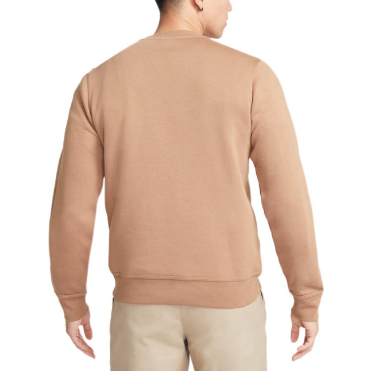 Худи Nike logo crew neck sweatshirt 'Brown', коричневый — фото 3