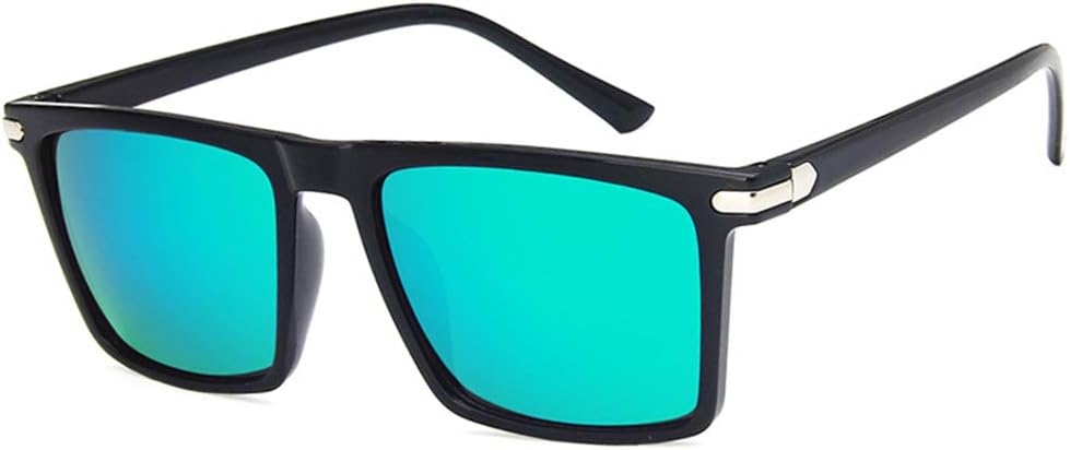 

Солнцезащитные очки Shiratori унисекс, модные, ярко-черные, серые, для отдыха и путешествий, прямоугольные, неполяризованные, с защитой от УФ-излучения UV400, Bright Black Green