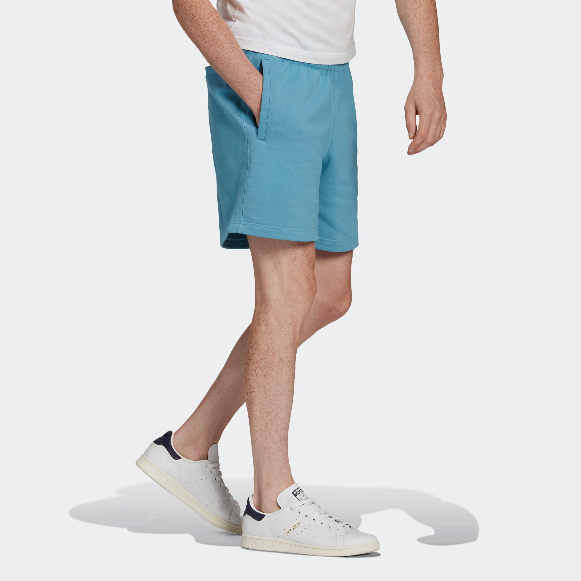 Шорты adidas originals C Short Ft Solid Color Lacing Sports Shorts Sky Blue HF6367 — фото 4