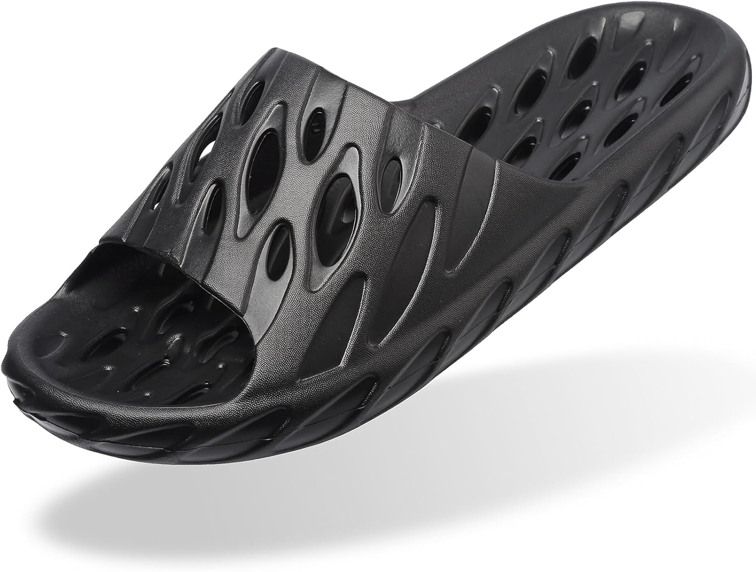 

Шлепанцы для душа FINLEEO с дренажными отверстиями - быстро сохнущие для ванной и спортзала, для мужчин и женщин Finleoo, черный