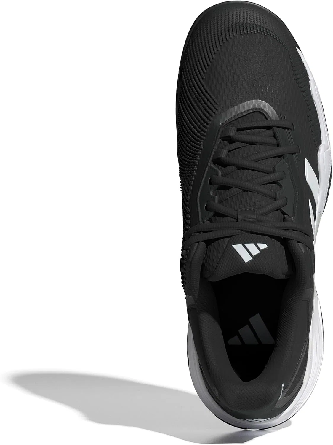 Мужские теннисные кроссовки Adidas Solematch Control 2, Black/White/Silver Metallic — фото 2