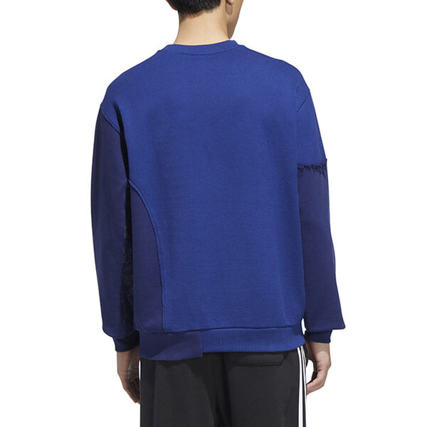 Толстовка adidas originals Contrast Color Stitching Logo Stripe Round Neck Long Sleeves Blue, мультиколор — фото 3