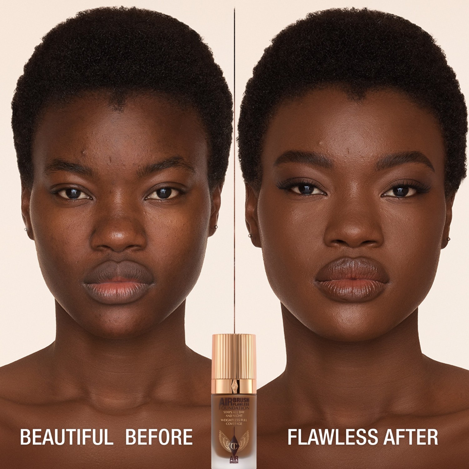 Тональный крем для лица airbrush flawless Charlotte Tilbury, warm 15, объем 30 мл — фото 2