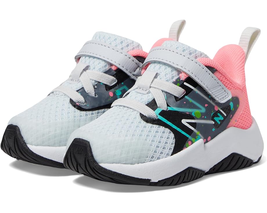 

Кроссовки New Balance Kids Rave Run v2 Bungee Lace with Top Strap, цвет Quartz Grey/Ultra Pink