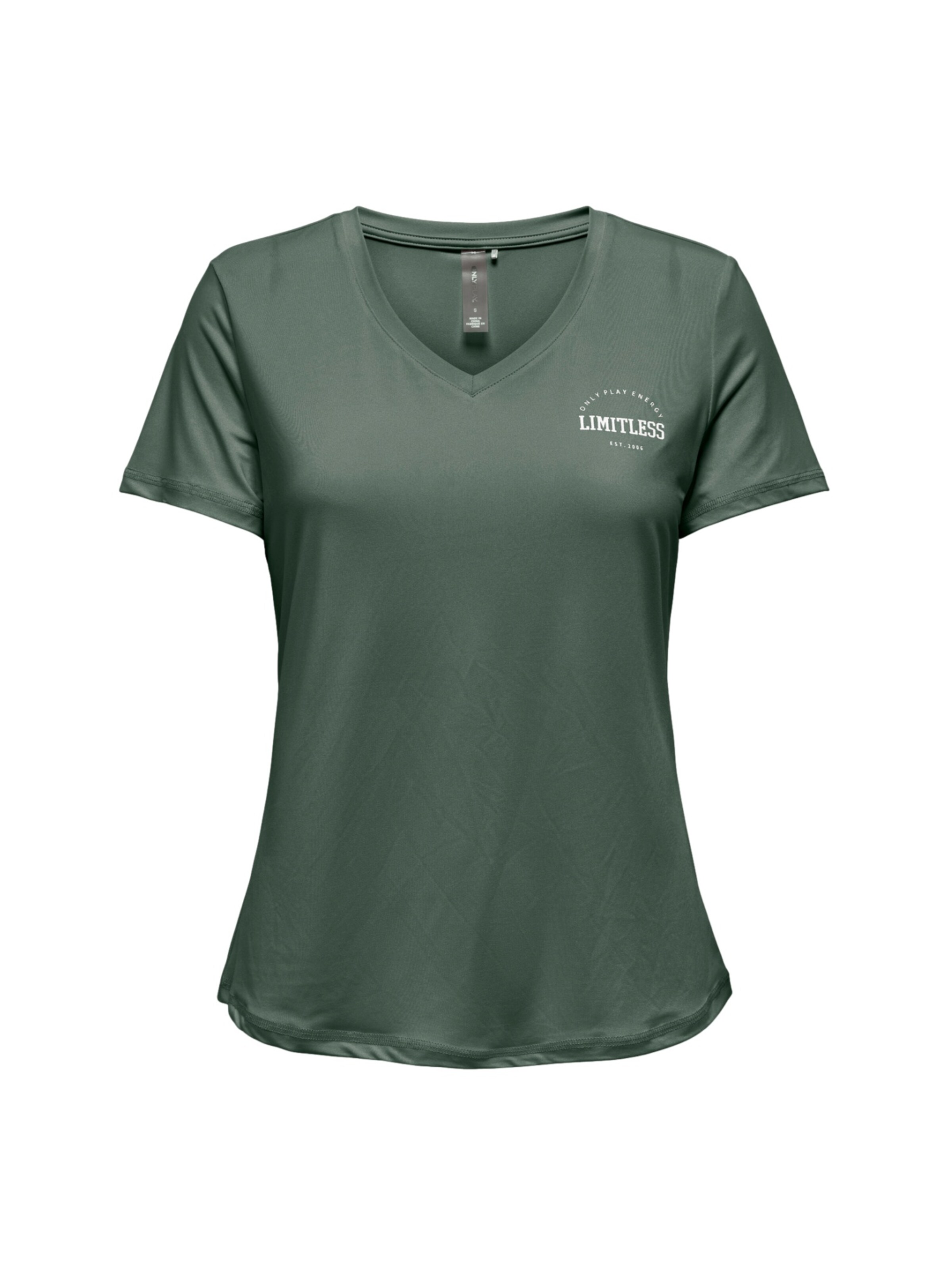 

ONLY PLAY Футболка 'Save Life' в темно-зеленом цвете