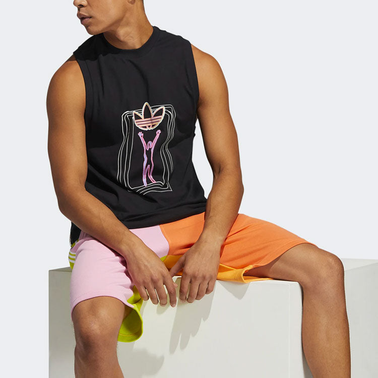Жилет adidas originals Ptide Series Love Unites Tan Fluorescence Printing Sports Vest Couple Style Black — фото 2