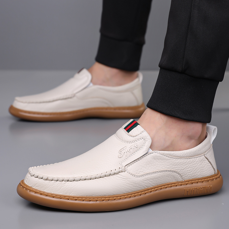 Повседневные кожаные туфли мужские Low top PTLS, коричневый — фото 4