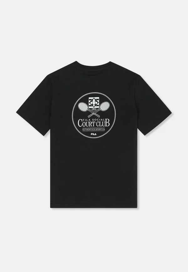 Футболка свободного кроя с графическим принтом от apparel montanelli Fila, Black — фото 2