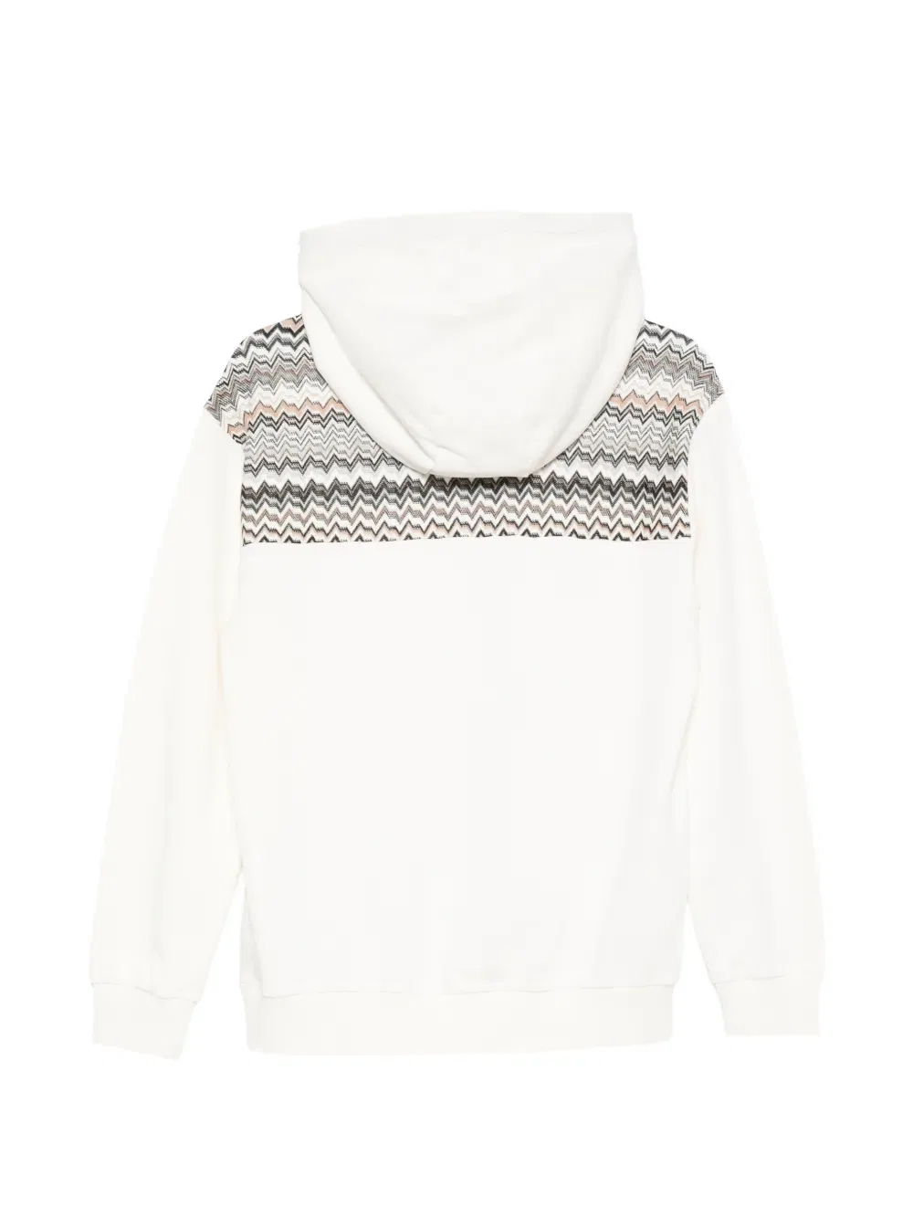 Худи с вышитым логотипом и зигзагообразным узором Missoni Kids, белый — фото 2