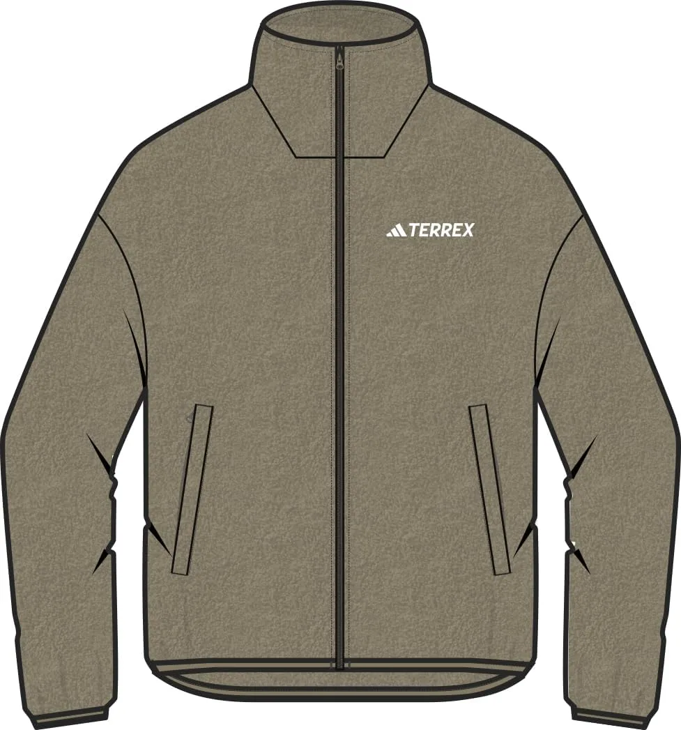 Мужская флисовая походная куртка Adidas Terrex Multi Essentials на молнии — фото 4