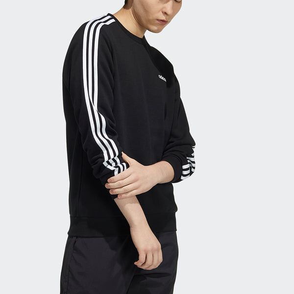 Толстовка men's neo ce 3s swt sports round neck pullover black Adidas, черный — фото 4