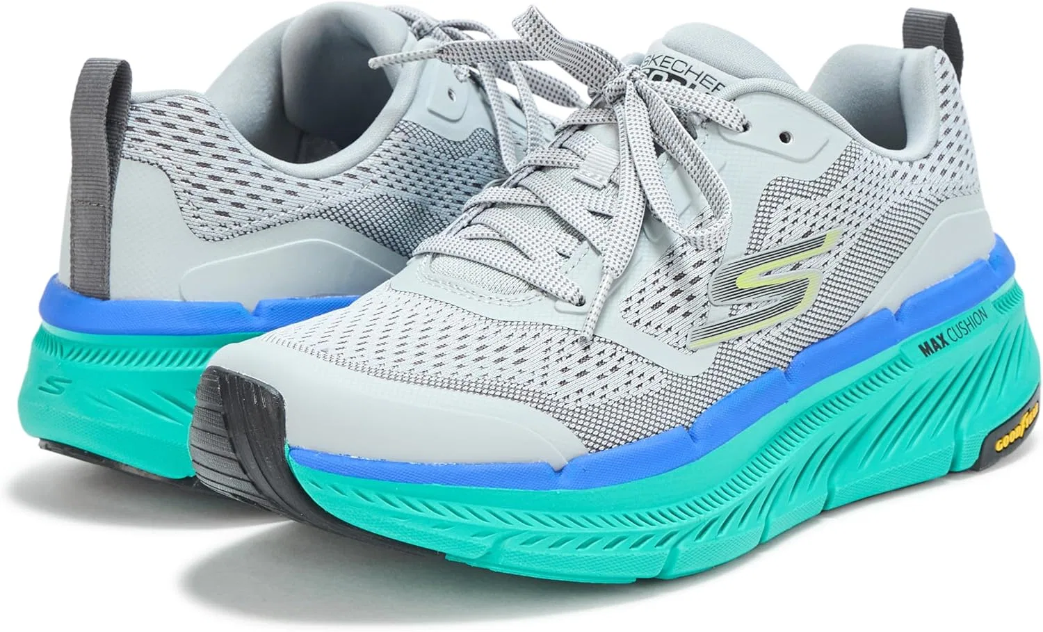 Мужские беговые кроссовки Skechers Max Cushioning Premier Vantage 2.0, Grey Multi-Coloured — фото 3