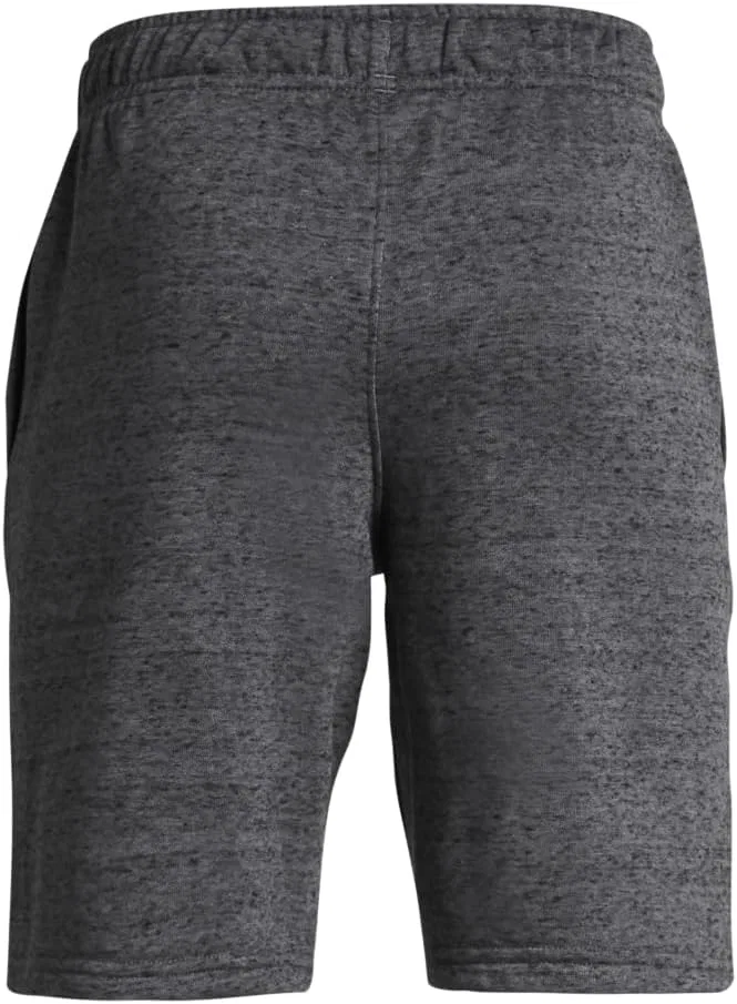 Шорты Under Armour Boys Rival Terry Shorts, (025) Castlerock Light Heather//Black — фото 2