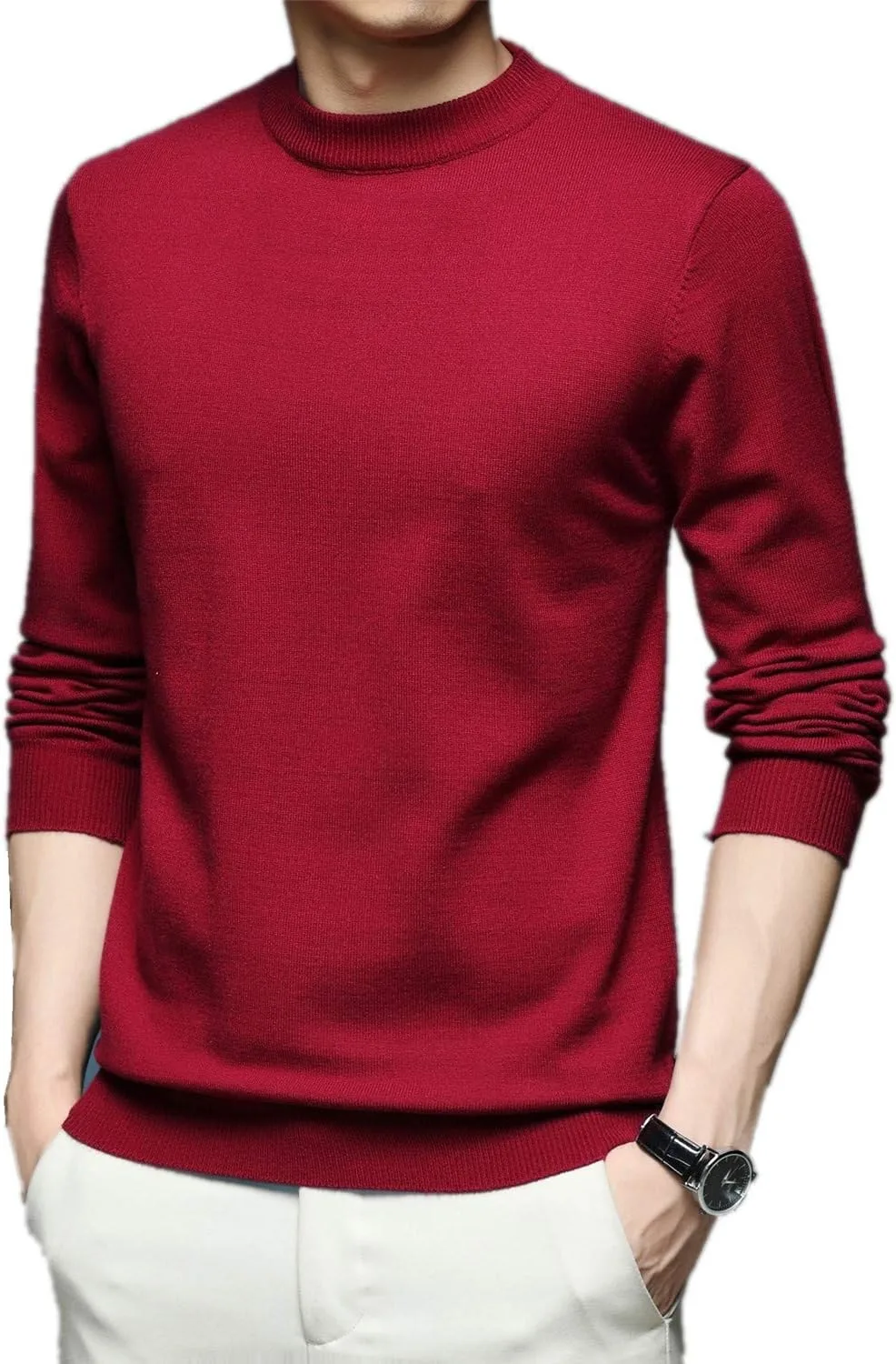 

Мужской свитер-пуловер, Slim Fitted, с длинными рукавами, размеры S~2XL Dierouya