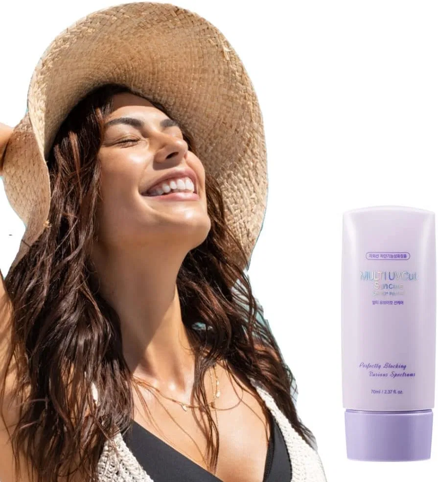 Солнцезащитный крем-сыворотка HC LAB'S Multi UV Cut Sunscreen SPF50+ PA+++, 70 мл, фиолетовый