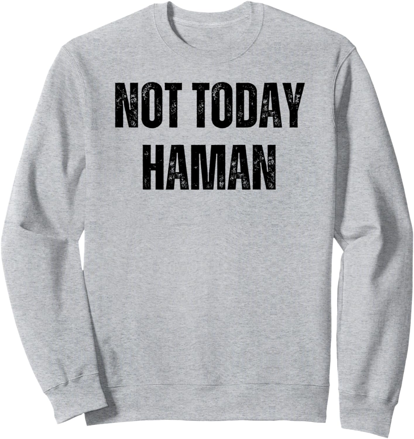 

Толстовка с надписью Not Today Haman Purim с эффектом потертости, черного цвета This Is My Purim Costume Vintage