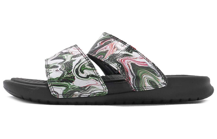 Шлепанцы и сланцы Nike Benassi Duo Ultra Slide 'Black Green Pink' Women's