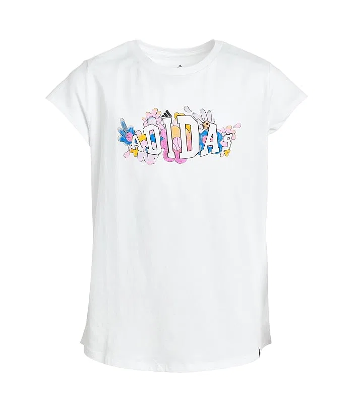 Футболка с коротким рукавом Cap Sleeve Tee Adidas Kids, White