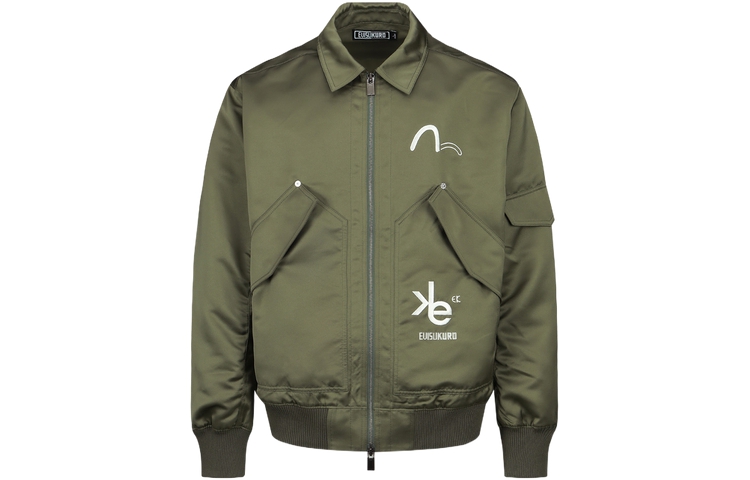 

Куртка мужская тёмная армейского зелёного цвета EVISU, Зеленый, Куртка мужская тёмная армейского зелёного цвета EVISU