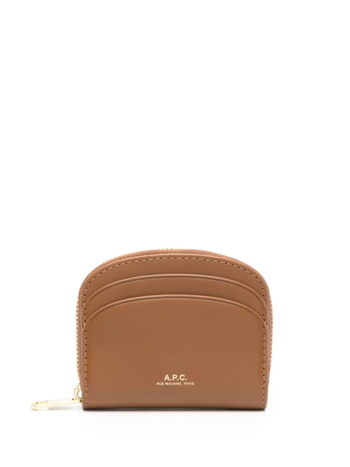 

A.P.C. кошелек на молнии с логотипом, коричневый