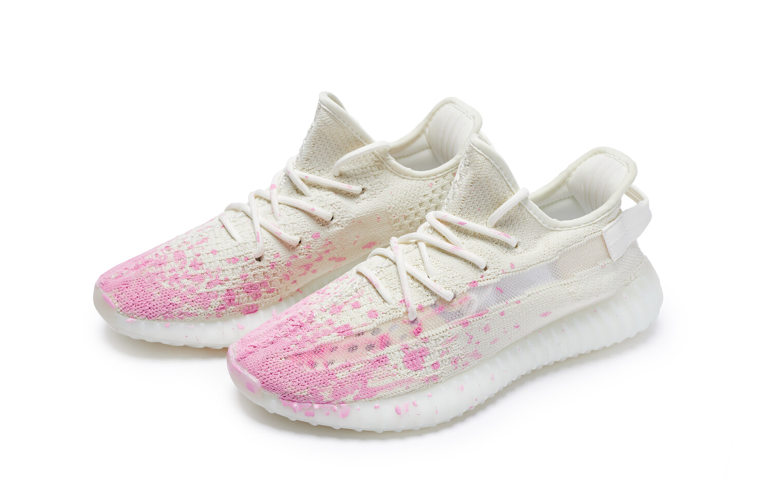 Кроссовки adidas originals Yeezy Boost 350 V2 Lifestyle Shoes Unisex Low-top Pink/white, розовый — фото 4