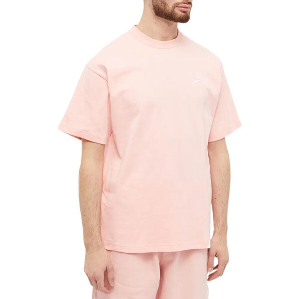 Футболка Men's Nike Solid Color Cotton Embroidered Logo Round Neck Short Sleeve Pink T-Shirt, розовый — фото 3