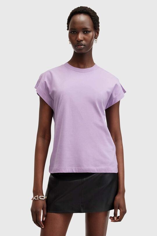 

Хлопковая футболка RUE Tee AllSaints, фиолетовый