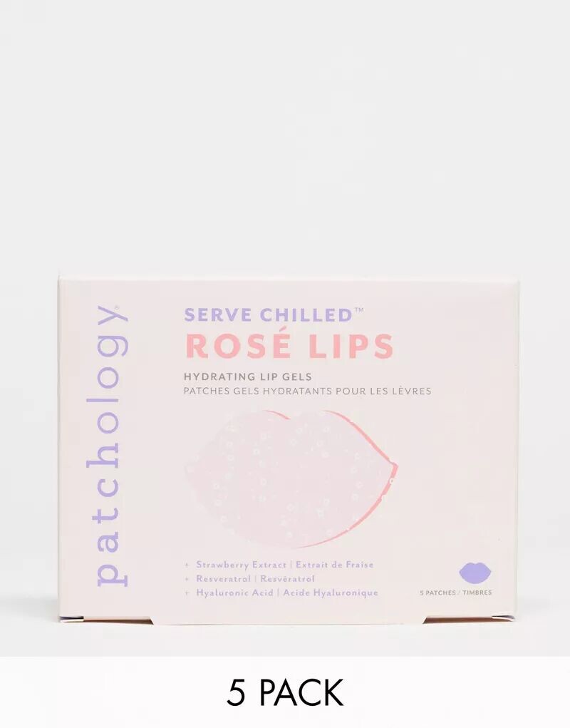 

Patchology Serve Chilled Rosé Lips, 5 шт. гелевых патчей для губ