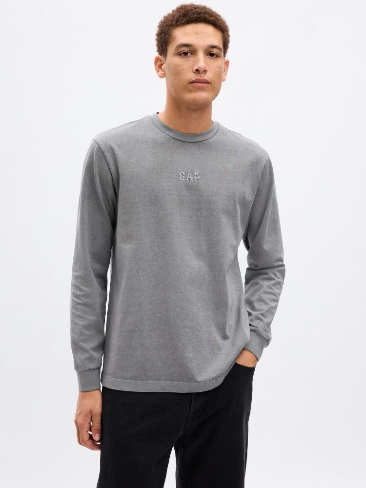 

Футболка с длинными рукавами Gap, серый