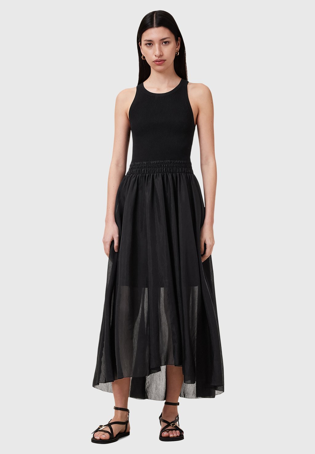 

Платье макси ZENIA AllSaints, черный