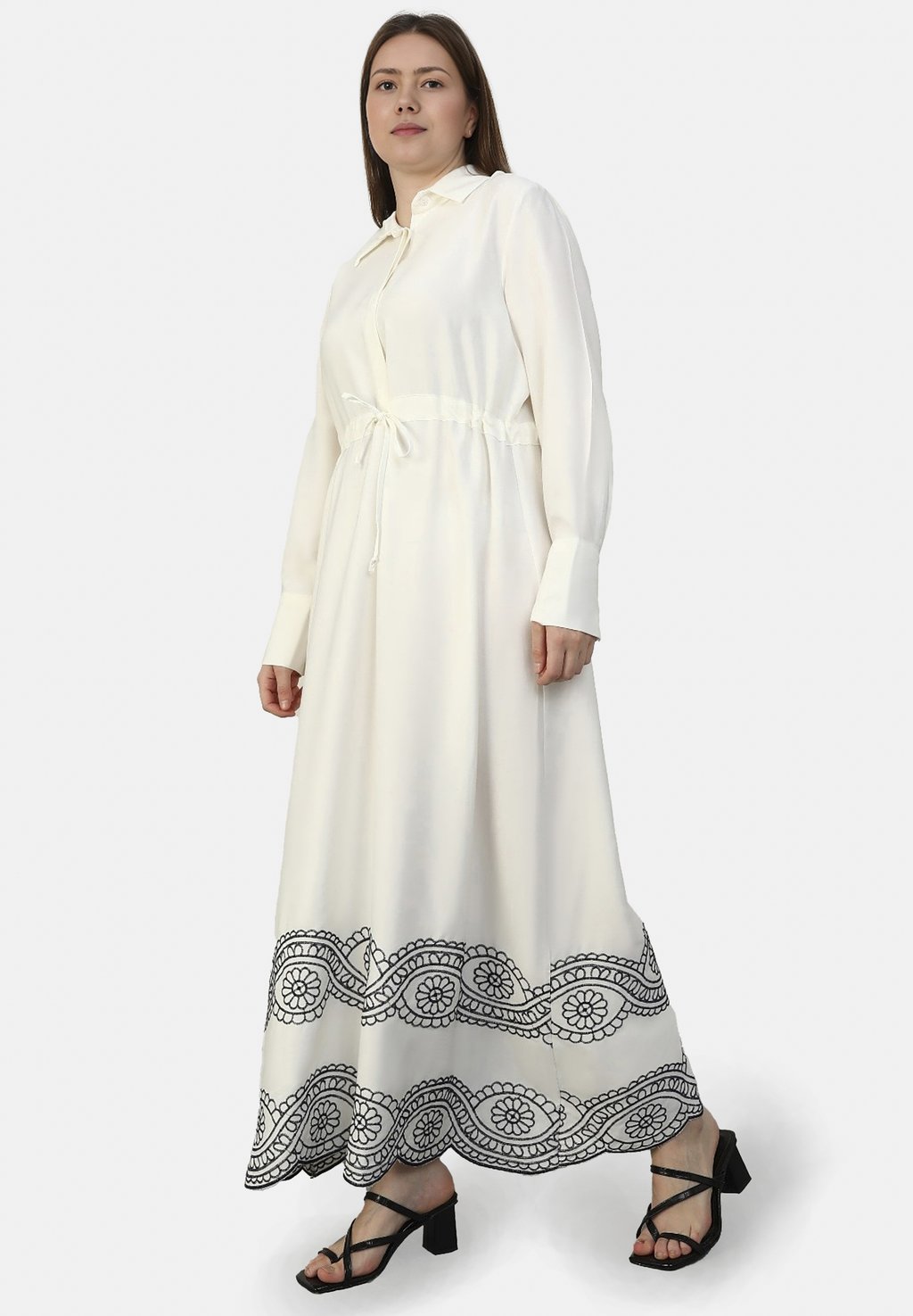

Платье макси PLUS SIZE ALIA Modanisa, белый