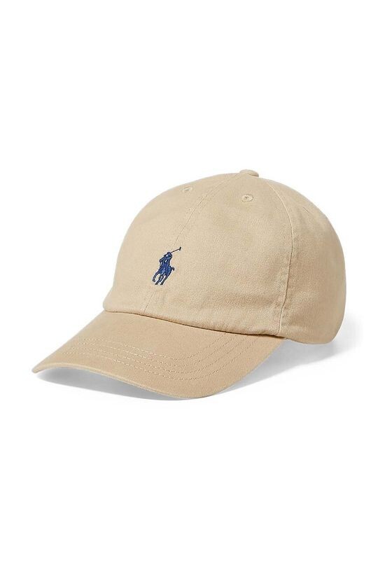 

Детская хлопковая шапочка Polo Ralph Lauren, бежевый