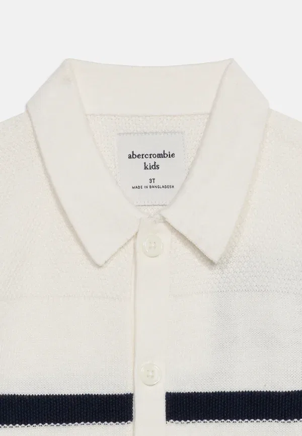 Кардиган на пуговицах в полоску Abercrombie & Fitch, ярко-белый — фото 4
