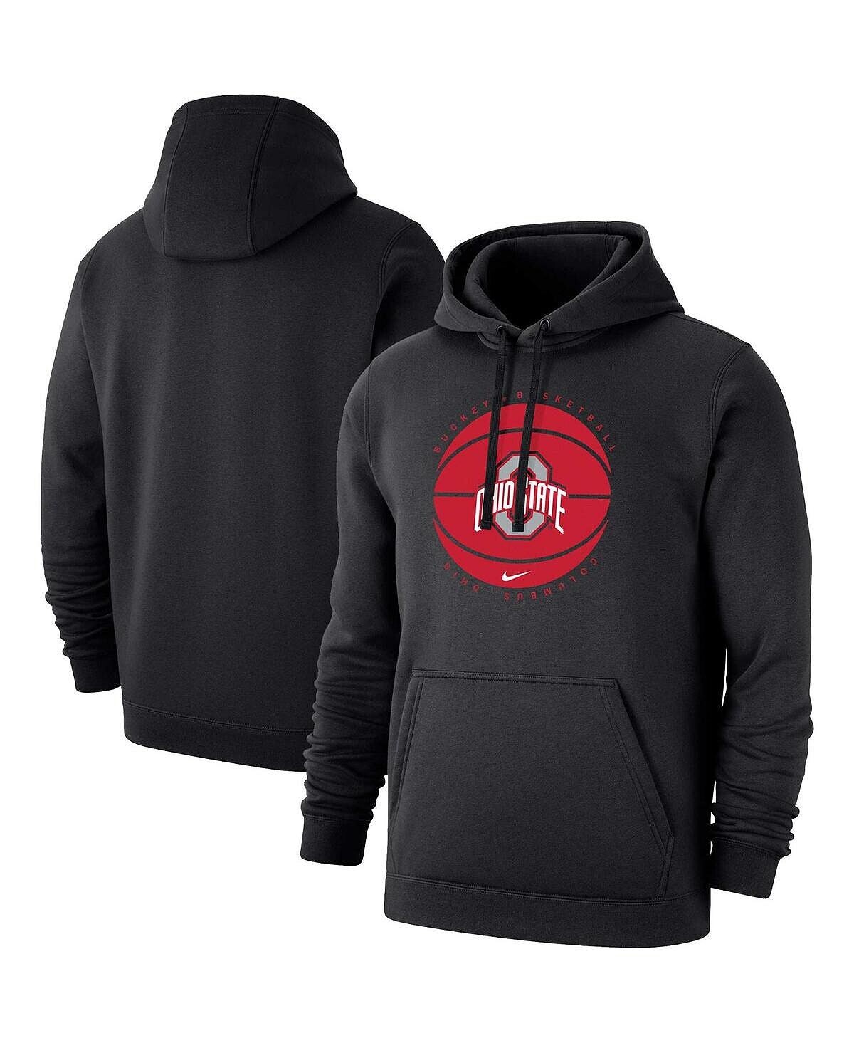

Мужской черный баскетбольный пуловер с капюшоном Ohio State Buckeyes Nike