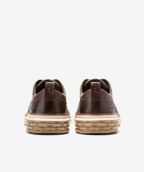Мужские туфли Cole Haan Grand Harrison Wingtip из натуральной кожи коричневые — фото 4