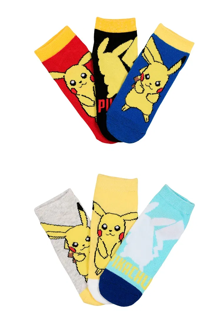 Носки детские, Pikachu, Pokémon, разноцветные