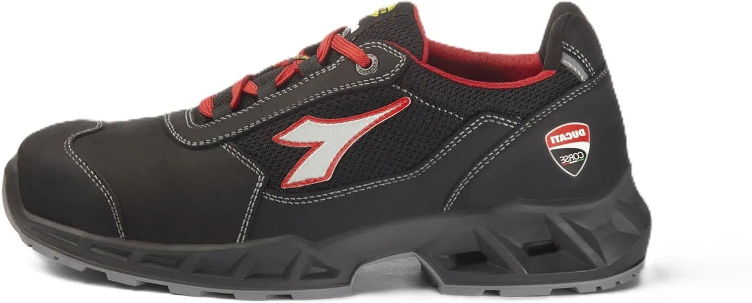 UTILITY DIADORA Унисекс Shark Engine Low S1ps Fo Sr ESD Противопожарная обувь, Black Red