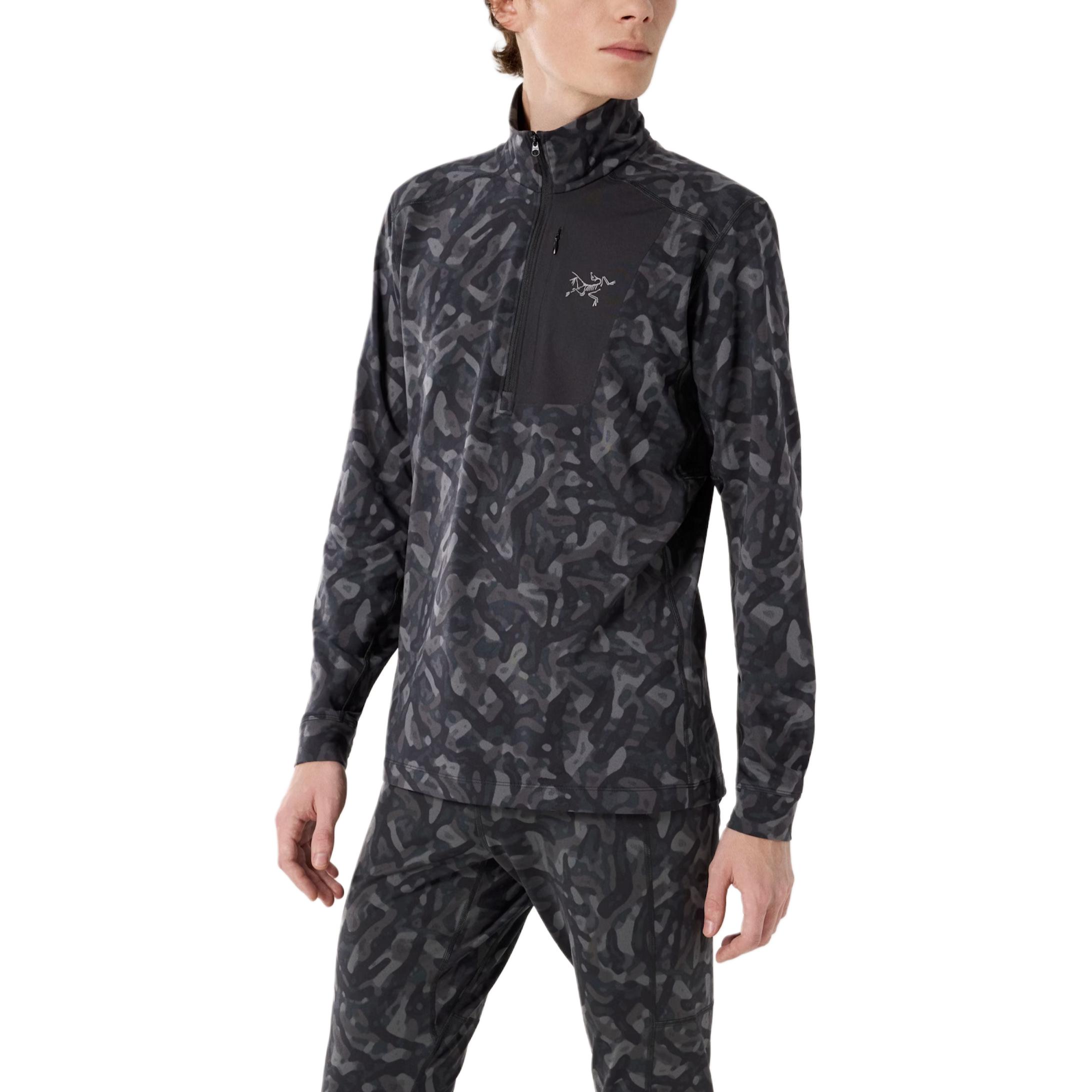 Футболка с принтом и молнией до горла RHO FW24 LT Мужская Куртка Мужская Черная Arcteryx — фото 3