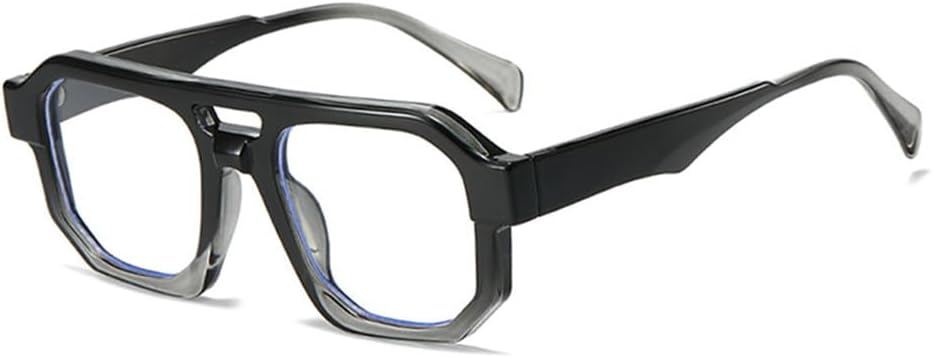 

Женские солнцезащитные очки с градиентным переходом цвета, модные очки с прозрачными линзами, мужские солнцезащитные очки в стиле панк с защитой от УФ-излучения UV400 FYTUP, Black Grey Clear