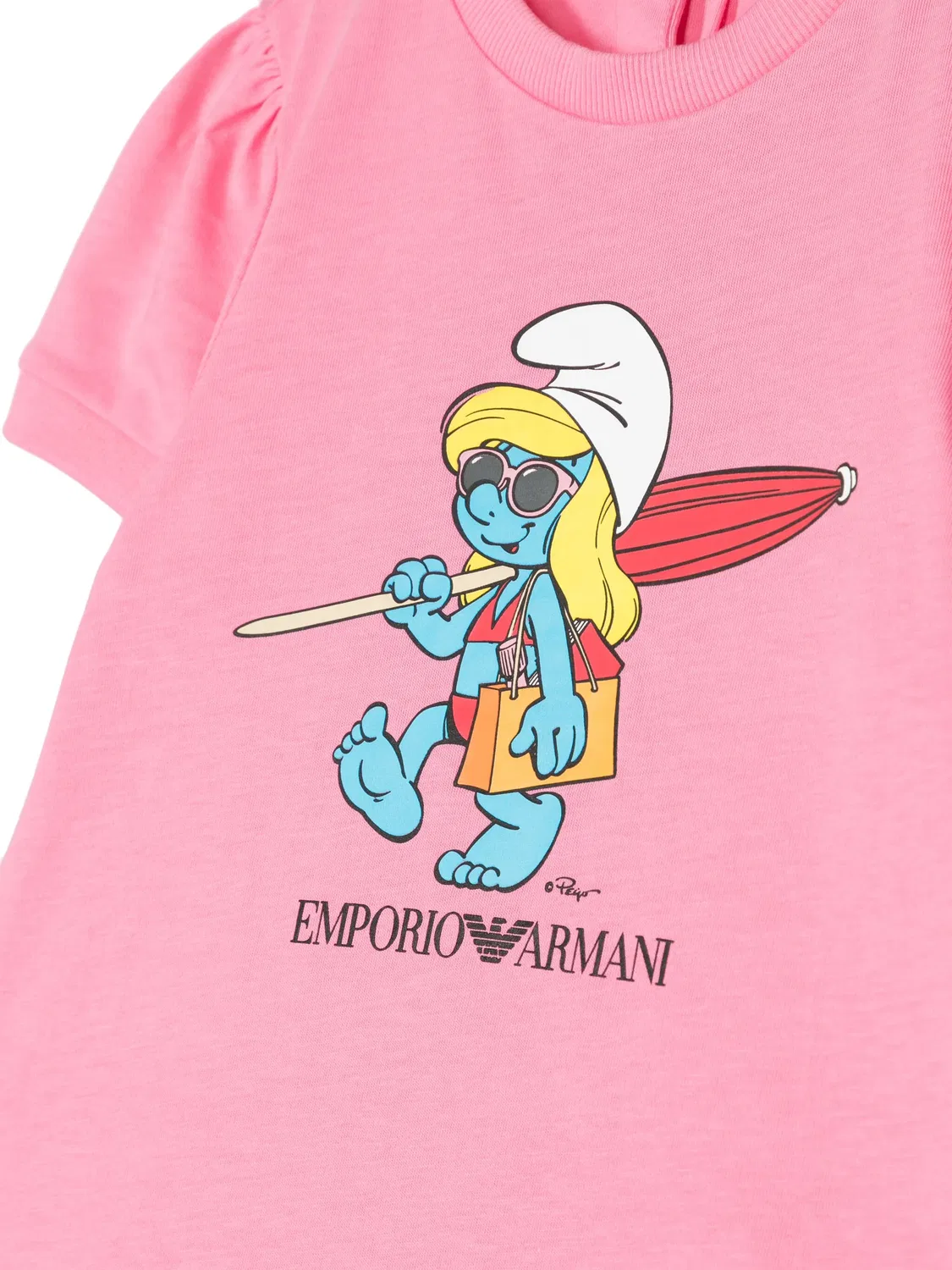 Платье с принтом Smurfs Emporio Arмужскi Kids — фото 3
