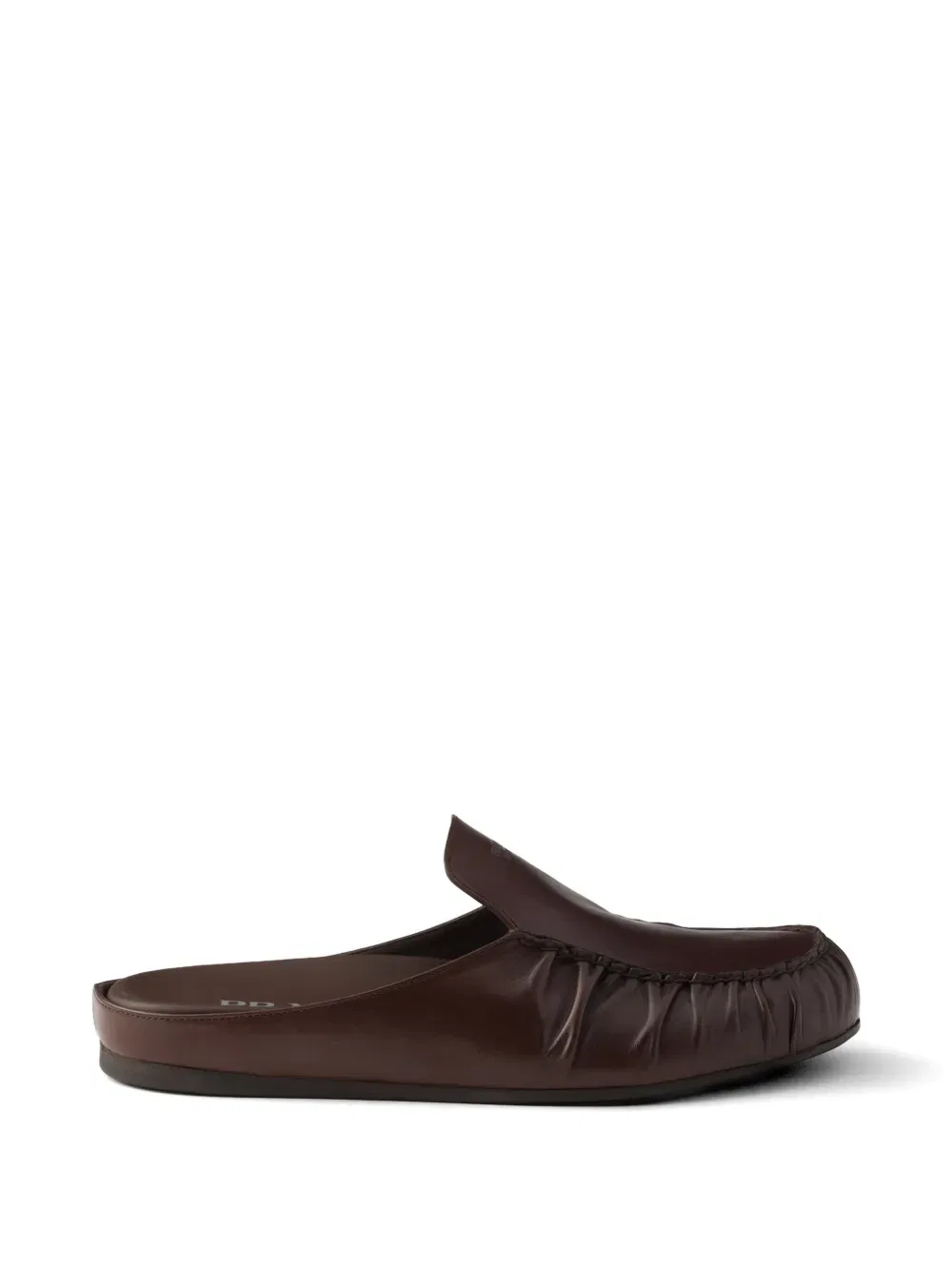 Кожаные мюли Prada, коричневый