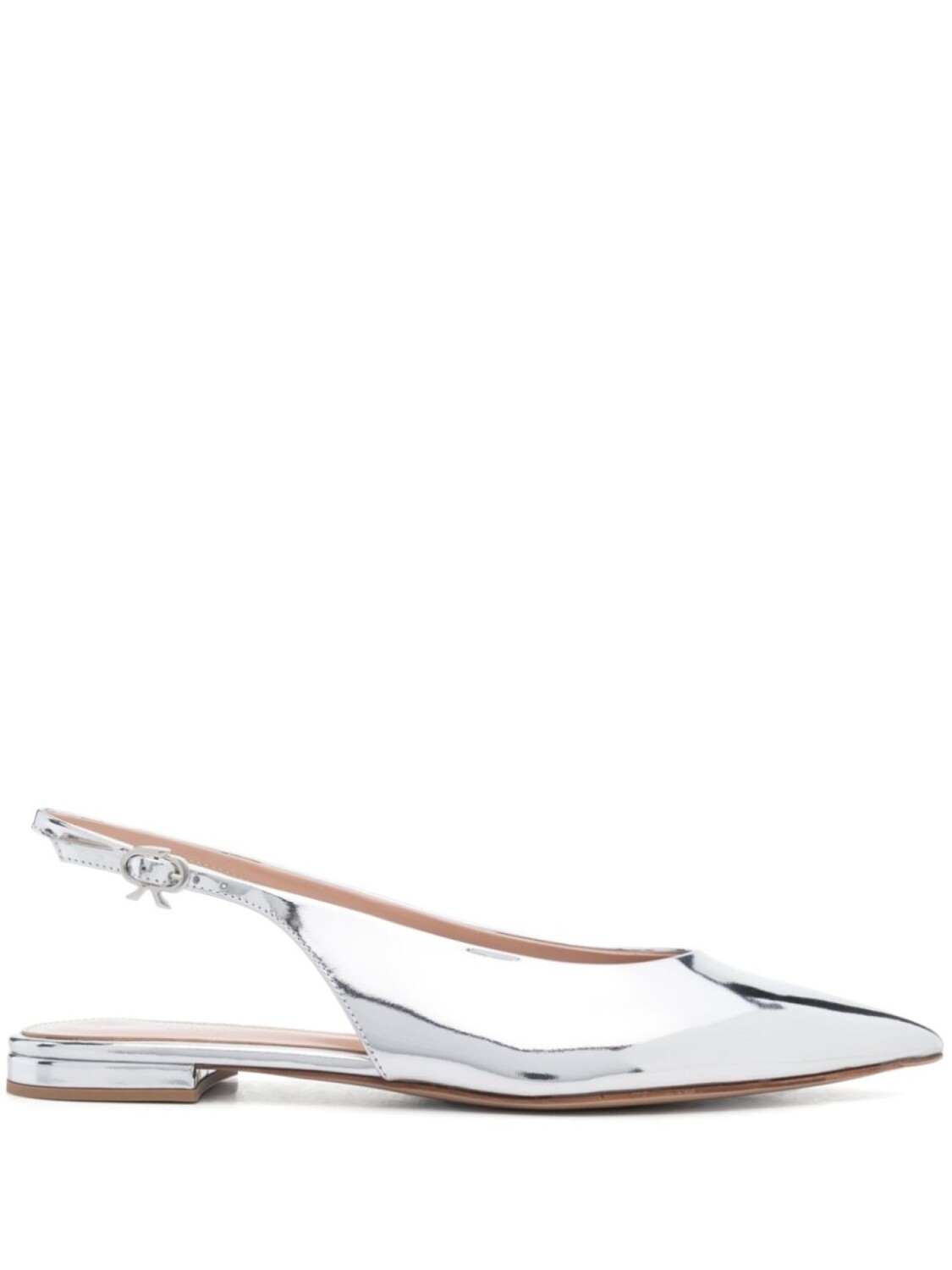 Gianvito Rossi балетки Robbie, серебряный