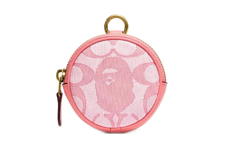 

COACH Кожаный клатч-кошелек для монет мини женский розовый