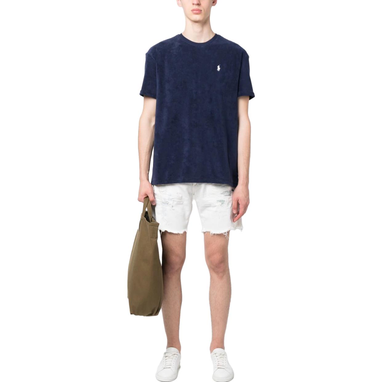 Классическая футболка из махровой ткани Polo Ralph Lauren, синий — фото 4