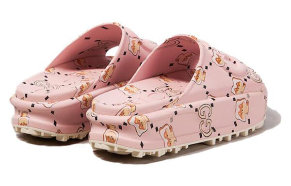 Сандалии x pikarar slide sandal with gg animal print 'light pink' Gucci, розовый — фото 3
