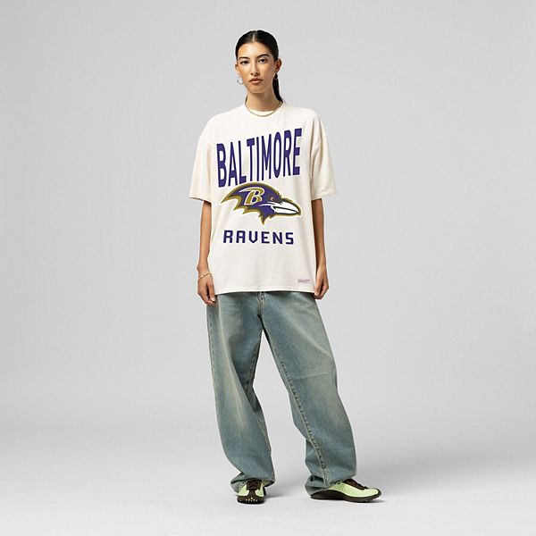 

Женская футболка boyfriend с логотипом Baltimore Ravens Mitchell & Ness