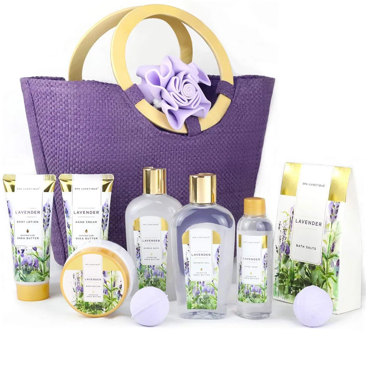 Подарочный набор для ванны SPA LUXETIQUE с ароматом лаванды, 10 предметов Spa Luxetique