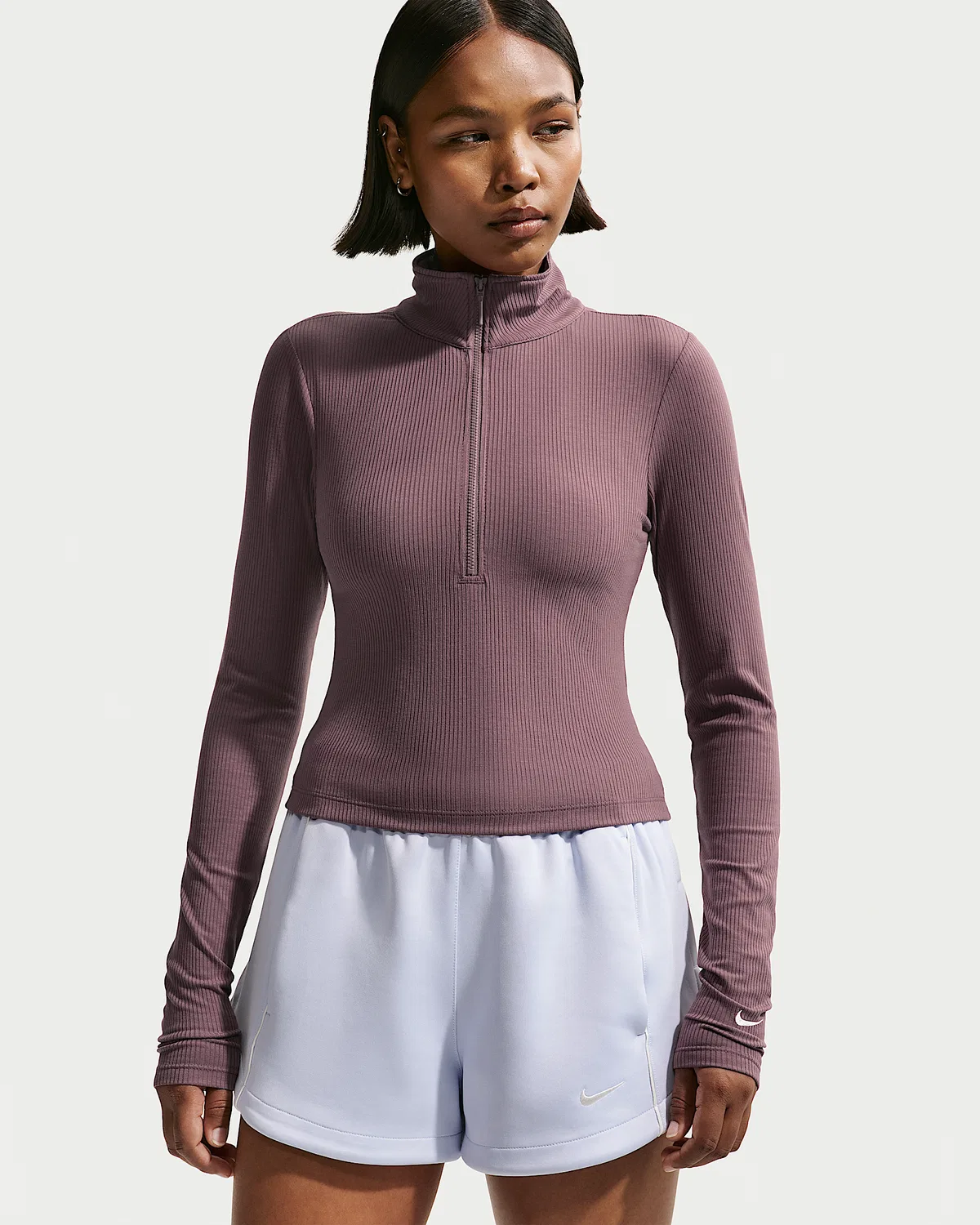 Женская облегающая водолазка с длинным рукавом Nike Sportswear Chill Knit, Tattoo/Sail