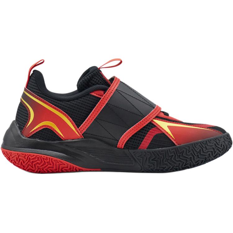 Adidas XENOBURST низкие баскетбольные кроссовки Black Gold Red детские — фото 3